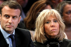 Η σύζυγος Μπριζίτ Μακρόν και ο Γάλλος προέδρος