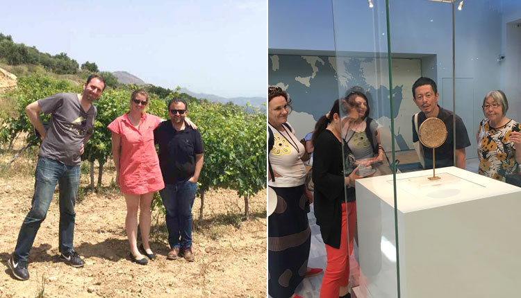 ΚΟΡΥΦΑΙΟΙ ΔΗΜΟΣΙΟΓΡΑΦΟΙ ΣΤΟ ΝΗΣΙ για το κρητικό κρασί!