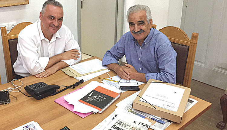Μ. Κεφαλογιάννης με τον αντιπεριφεριεάρχη Ηρακλείου Ευριπίδη Κουκιαδάκη