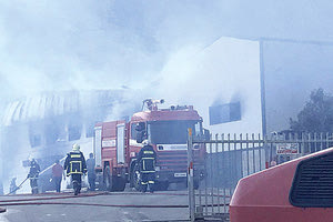 φωτιά στο εργοστάσιο Βατσινά