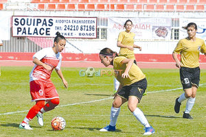 από την αναμέτρηση των γυναικών του ΟΦΗ στο Βόλο