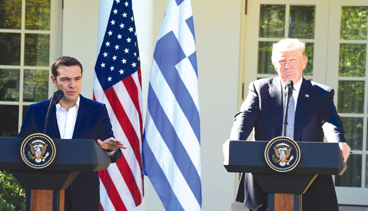 κοινή συνέντευξη Τύπου Τσίπρα - Τραμπ