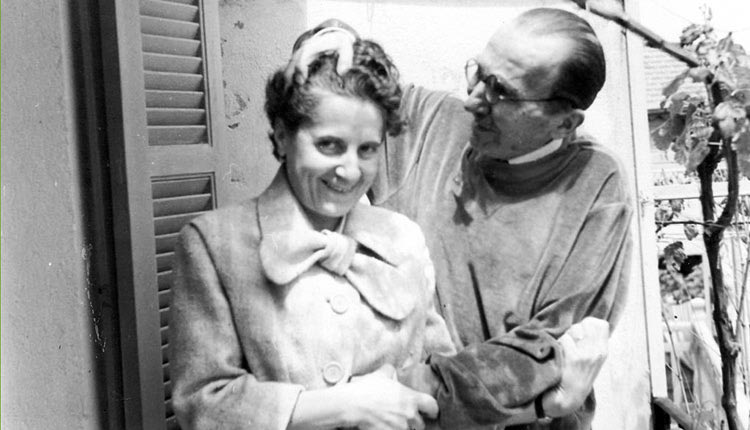 Ο Καζαντζάκης με την Ελένη