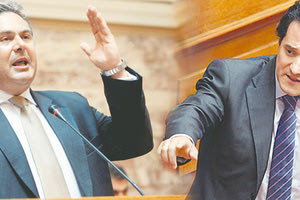 κόντρα στη Βουλή του υπουργού Εθνικής Άμυνας Πάνου Καμμένου με τον αντιπρόεδρο της ΝΔ Άδωνι Γεωργιάδη