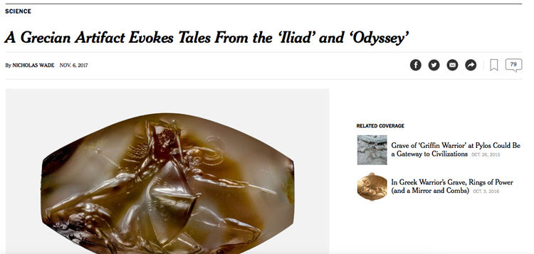 Σφραγιδόλιθος-αριστούργημα από Μινωίτη: Το δημοσίευμα των New York Times