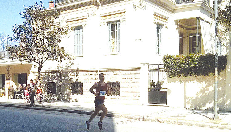 Από τον αγώνα στον οποίο πέτυχε το ρεκόρ που του εξασφάλισε την εισαγωγή στο Πανελλήνιο Πρωτάθλημα Μαραθωνίου