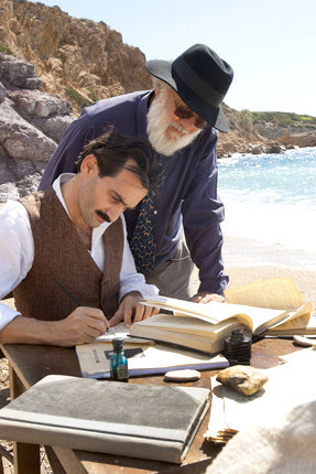 Ο Γιάννης Σμαραγδής με τον ηθοποιό Παπασπηλιόπουλο ΣΤΟΝ «ΚΑΖΑΝΤΖΑΚΗ»