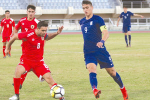 Στιγμιότυπο από το ματς της Εθνικής ΝΕΩΝ U-19 με το Γιβραλτάρ