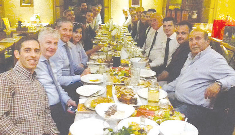 Επίσημο δείπνο παρέθεσε η Ελληνική Ποδοσφαιρική Ομοσπονδία στις Εθνικές ομάδες που συμμετέχουν στο τουρνουά  U19