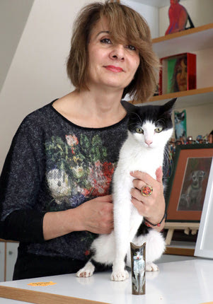  Η Θεώνη Μαρινάκη με τον Σαρλό