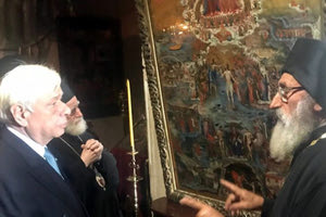 Στο μοναδικού κάλλους Μοναστήρι της Ιεράς Μονής Τοπλού ο Προκόπης Παυλόπουλος