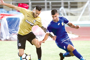 από το φιλικό Εργοτέλη-ΟΦΗ, με πρωταγωνιστές τους Ορτέγκα, Μπρουσέλι