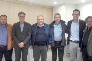 Ο Περέιρα κατά την επίσκεψή του στο Ηράκλειο