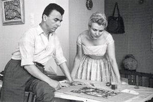 Ο ζωγράφος Γιάννης Σπυρόπουλος με τη σύζυγό του Ζωή