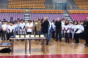 Από την τελετή λήξης του τουρνουά Μίνι μπάσκετ του ΔΟΠΑΦΜΑΗ στα Δύο Αοράκια