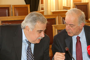 Ο αντιδήμαρχος Γιώργος Καραντινός με τον δήμαρχο κ. Λαμπρινό