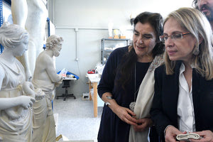 η υπουργός Πολιτισμού και Αθλητισμού, Λυδία Κονιόρδου στο Μουσείο