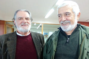 Ο συγγραφέας Χρήστος Καραγιάννης με τον κ. Νικήτα Ρούσσο (αριστερά)