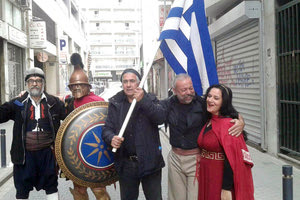 οι Κρητικοί στην εκδήλωση διαμαρτυρίας για τη Μακεδονία.