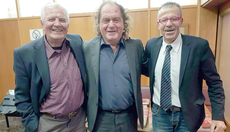 Koρωνάκης και Πουπάκης στο Ρέθυμνο για την παρουσίαση του βιβλίου “Το λιοντάρι του θρύλου” του Παναγιώτη Κελεσίδη...