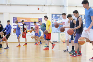 Από παλαιότερη προπόνηση των Επιλέκτων μπασκετμπολιστών Κρήτης