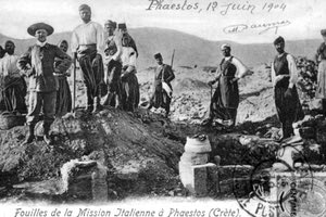 ΦΩΤΟ ΗΜΕΡΑΣ: Στη Φαιστό για τις πρώτες ανασκαφές