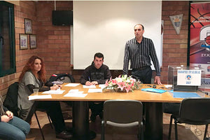 Ο κ. Σμυρνάκης κατά την Γενική Συνέλευση του Συνδέσμου κριτών μπάσκετ Κρήτης