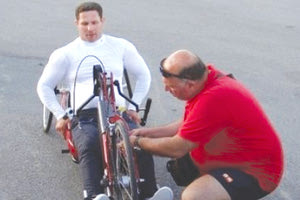 Ο άτυχος Γ. Σηφάκης κατά τη διάρκεια προπόνησης