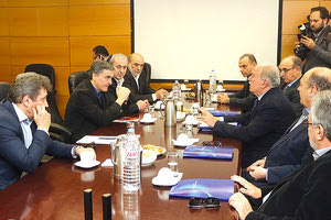 ο κ. Τσακαλώτος στις συναντήσεις που είχε με τον πρόεδρο του Δ.Σ. της Παγκρήτιας Τράπεζας κ. Νίκο Μυρτάκη