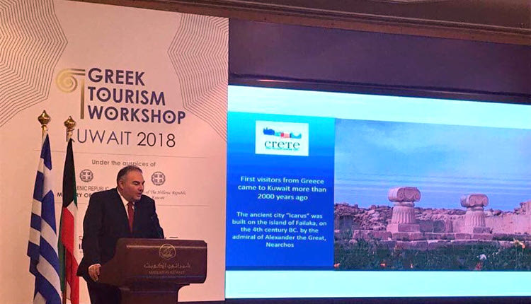 Στο βήμα ο εντεταλμένος σύμβουλος της Περιφέρειας Κρήτης