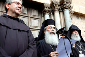 Κλειστός ο Ναός της Αναστάσεως στην Ιερουσαλήμ: Ο Ελληνορθόδοξος Πατριάρχης Ιερολοσύμων Θεόφιλος με τους εκπροσώπους των άλλων Δογμάτων ανακοινώνουν την απόφαση