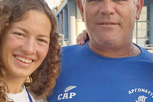 η Άννα-Μαρία Νάστου με τον προπονητή της κ. Φίλικα