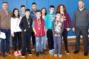 Οι διακριθέντες μαθητές στην κατηγορία Γυμνασίου