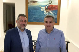 Από τη συνάντηση του δημάρχου Οροπεδίου Λασιθίου με τον περιφερειάρχη Κρήτης
