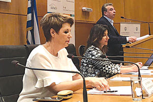 από το Ηράκλειο η υπουργός Διοικητικής Ανασυγκρότησης, Όλγα Γεροβασίλη