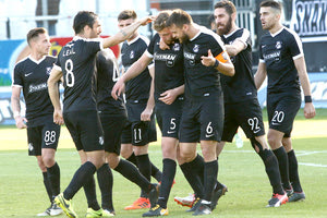 Οι παίκτες του ΟΦΗ πανηγυρίζουν