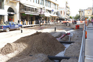 Την άμεση σύγκληση σύσκεψης για την εξέλιξη των έργων ζητούν οι επιχειρηματίες του κέντρου.