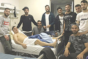 Ταχεία ανάρρωση ευχήθηκαν στον Μανόλη Ροβίθη οι συμπαίκτες του