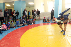 Στα μυστικά της πάλης είχαν την ευκαιρία να μυηθούν τα προσφυγόπουλα που επισκέφθηκαν το Παγκρήτιο Στάδιο