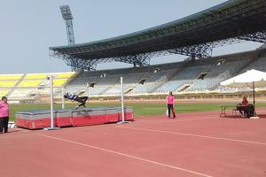Αγώνες διασυλλογικού πρωταθλήματος για τον όμιλο των σωματείων στίβου της Κρήτης, που έγινε στο Παγκρήτιο στάδιο.