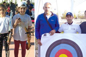 Οι Λουκάκης και Μπίλιου αριστερά και & Οι Σταματόπουλος, Μπινυχάκης και Λουκάκης της Αθλοκίνισης