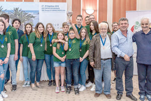 Η ομάδα των Ανωγείων που ήρθε τρίτη στη Β’ ΕΘνική των σκακιστικών πρωταθλημάτων στη Χερσόνησο