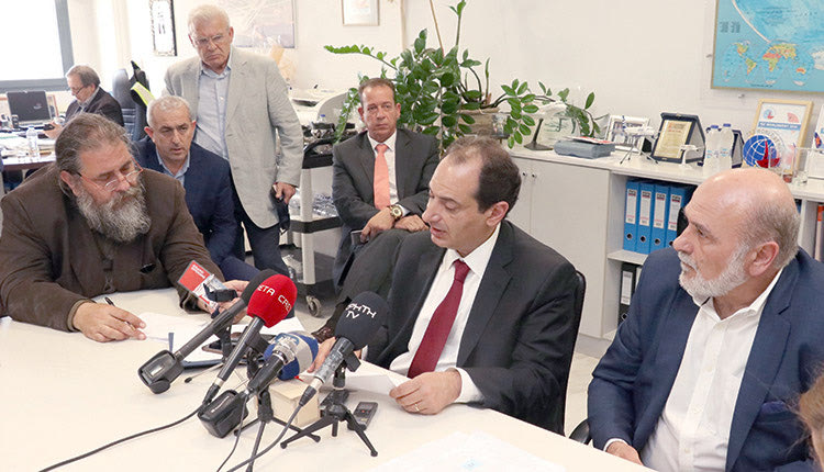 O υπουργος Υποδομών Χρήστος Σπίρτζης από το Ηράκλειο, στο πλαίσιο της τελετής εγκαινίων της νέας πτέρυγας αεροδρομίου «Νίκος Καζαντάκης.