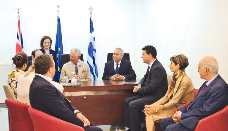 επίσκεψη του Κάρολου στο Ηράκλειο και ο περιφερειάρχης Κρήτης Σταύρος Αρναουτάκης