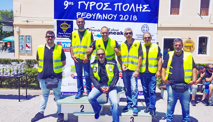 Η δραστήρια ομάδα «V-STROM Greek Riders» στον 9ο Γύρο της πόλης στο Ρέθυμνο