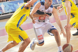 ο Μποχωρίδης σε φάση από τον αγώνα «Ηράκλειο» - Κορωπί