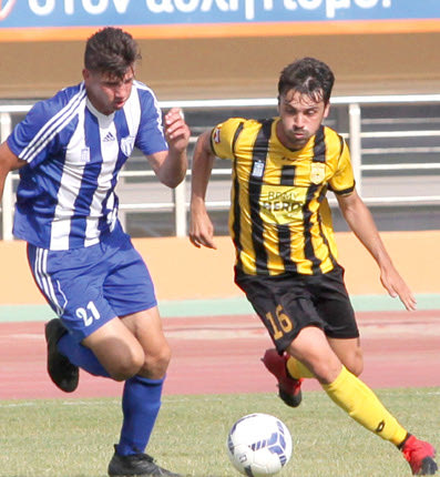 Ο Μπούζας σε προσπάθειά του από το χθεσινό ματς 