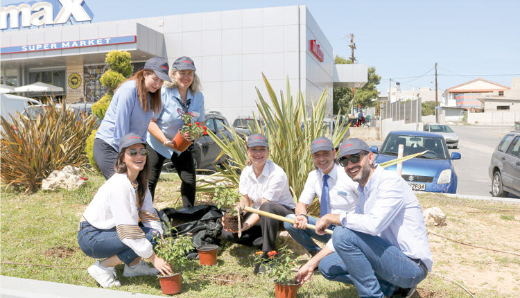 ολοκληρωμένο σύστημα διαχείρισης φυτικών υπολειμμάτων σε σούπερ μάρκετ με τη μέθοδο της κομποστοποίησης, που υλοποίησε η κρητική εταιρεία Χαλκιαδάκης Α.Ε.