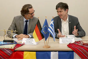 Ο κ. Γενς Πλέτνερ φάνηκε εντυπωσιασμένος απ’ όσα είδε στο Ηράκλειο