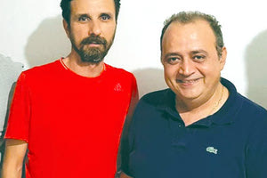 Ο κ. Δημητριάδης με τον πρόεδρο του Ανδρογέα κ. Ανυφαντάκη